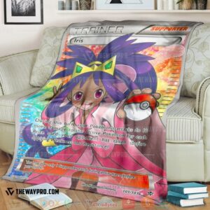 Anime Pokemon Iris Trainer Soft Blanket