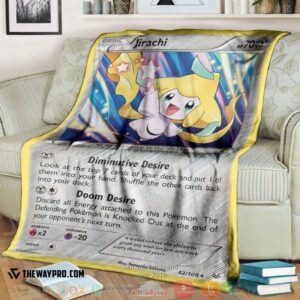 Anime Pokemon Jirachi Roaring Skies Soft Blanket