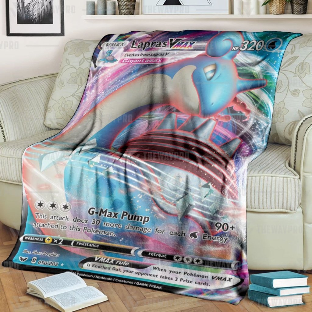 Anime Pokemon Lapras Vmax Custom Blanket And Quilt Anime Pokemon Lapras Vmax Custom Blanket And Quilt