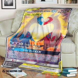 Anime Pokemon Latias Latios Gx Team Up Soft Blanket 4