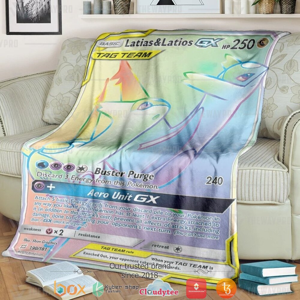 Anime Pokemon Latias Latios Soft Blanket Anime Pokemon Latias Latios Soft Blanket