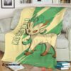 Anime Pokemon Leafeon Soft Blanket 3