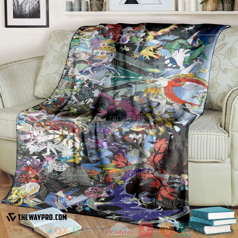 Anime Pokemon Legendary Soft Blanket 3 Anime Pokemon Legendary Soft Blanket 3