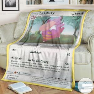 Anime Pokemon Lickilicky Custom Blanket
