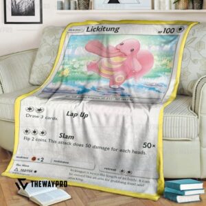 Anime Pokemon Lickitung Bedding Set Quilt Blanket