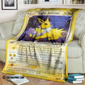 Anime Pokemon Light Jolteon 1St Edition Blanket