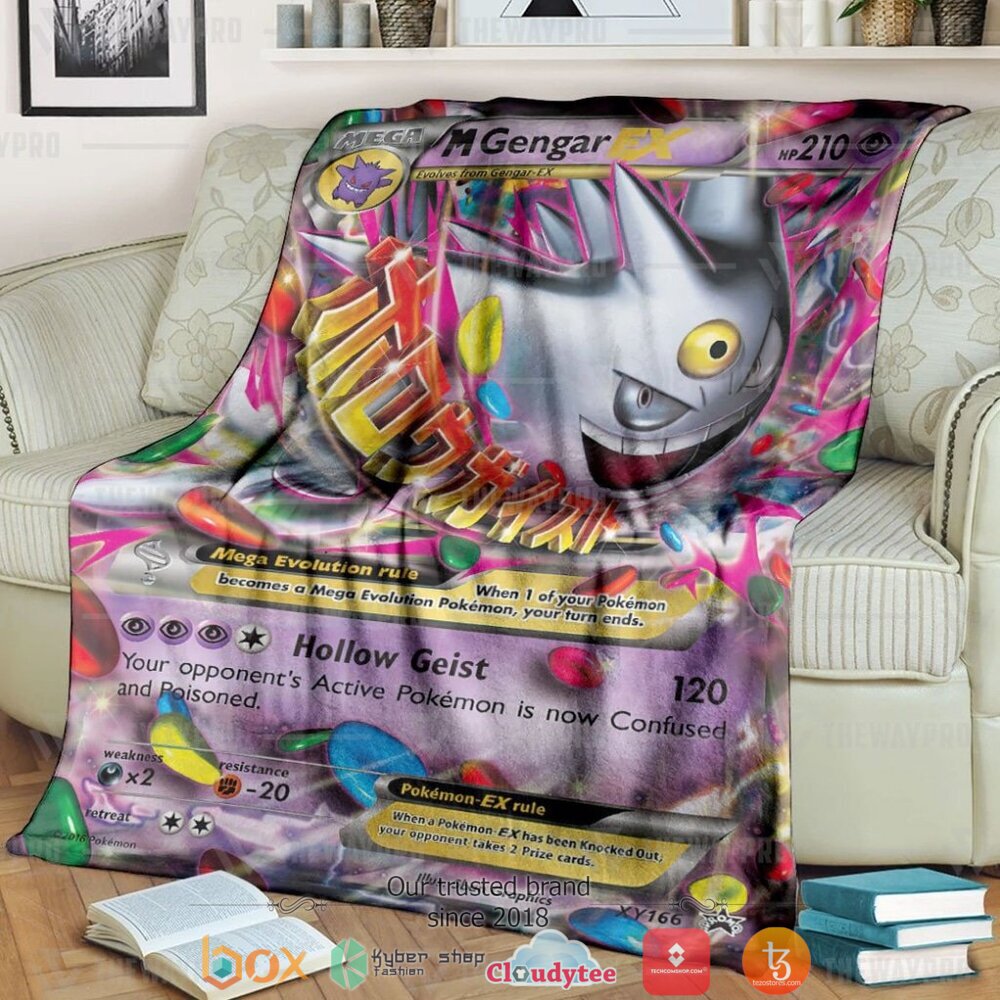 Anime Pokemon M Gengar Ex Xy Promos Soft Blanket Anime Pokemon M Gengar Ex Xy Promos Soft Blanket