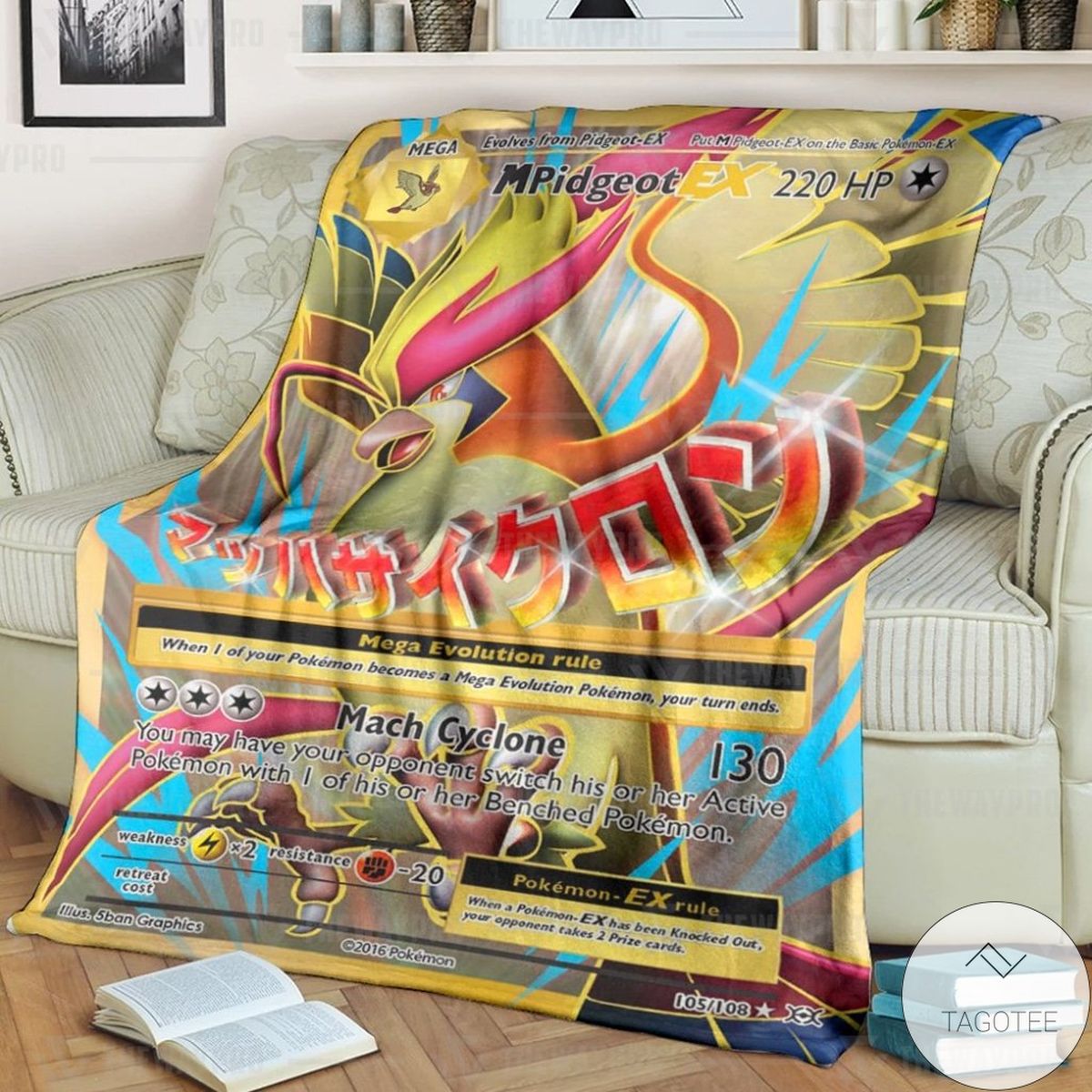 Anime Pokemon M Pidgeot Ex %C2%B7 Evolutions Custom Blanket Anime Pokemon M Pidgeot Ex %C2%B7 Evolutions Custom Blanket