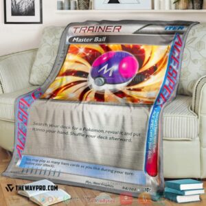 Anime Pokemon Master Ball Trainer Soft Blanket 4