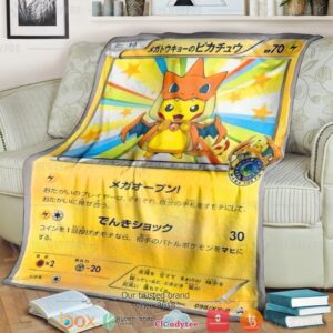 Anime Pokemon Mega Toky Pikachu Soft Blanket
