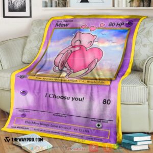 Anime Pokemon Mew I Choose You Soft Blanket