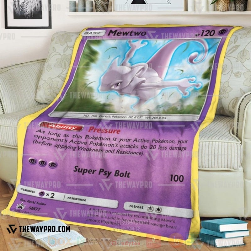 Anime Pokemon Mewtwo Psychic Blanket Anime Pokemon Mewtwo Psychic Blanket