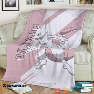Anime Pokemon Mewtwo Soft Blanket
