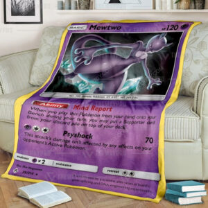 Anime Pokemon Mewtwo Unbroken Bonds Soft Blanket