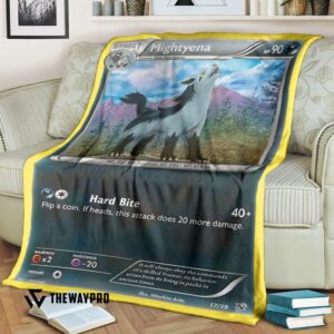 Anime Pokemon Mightyena Kalos Starter Set Quilt Blanket