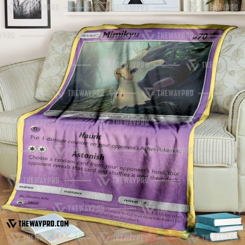 Anime Pokemon Mimikyu Blanket Anime Pokemon Mimikyu Blanket