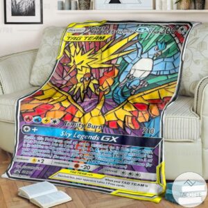 Anime Pokemon Moltres Zapdos Articuno Gx Custom Blanket