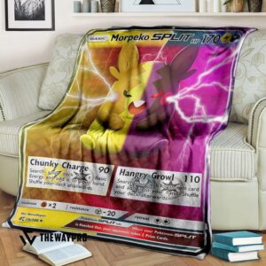 Anime Pokemon Morpeko Split Custom Blanket