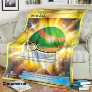 Anime Pokemon Nest Ball Trainer Soft Blanket 4