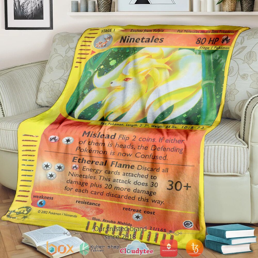 Anime Pokemon Ninetales Soft Blanket Anime Pokemon Ninetales Soft Blanket
