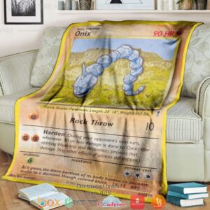 Anime Pokemon Onix Legendary Collection Soft Blanket