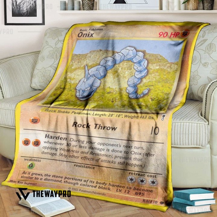 Anime Pokemon Onix Legendary Quilt Blanket Anime Pokemon Onix Legendary Quilt Blanket