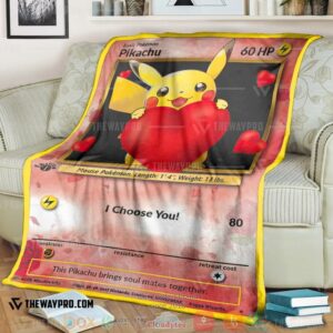 Anime Pokemon Pikachu I Choose You Soft Blanket 4
