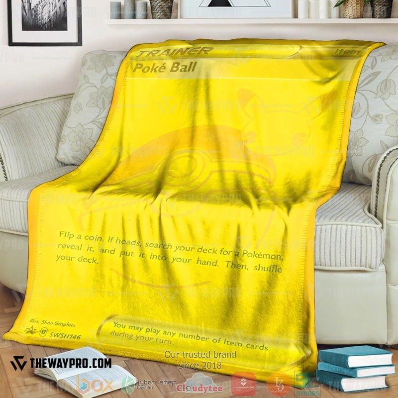 Anime Pokemon Poke Ball Sword Shield Trainer Soft Blanket 4 Anime Pokemon Poke Ball Sword Shield Trainer Soft Blanket 4