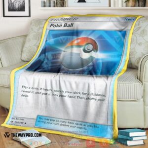 Anime Pokemon Poke Ball Trainer Soft Blanket 4