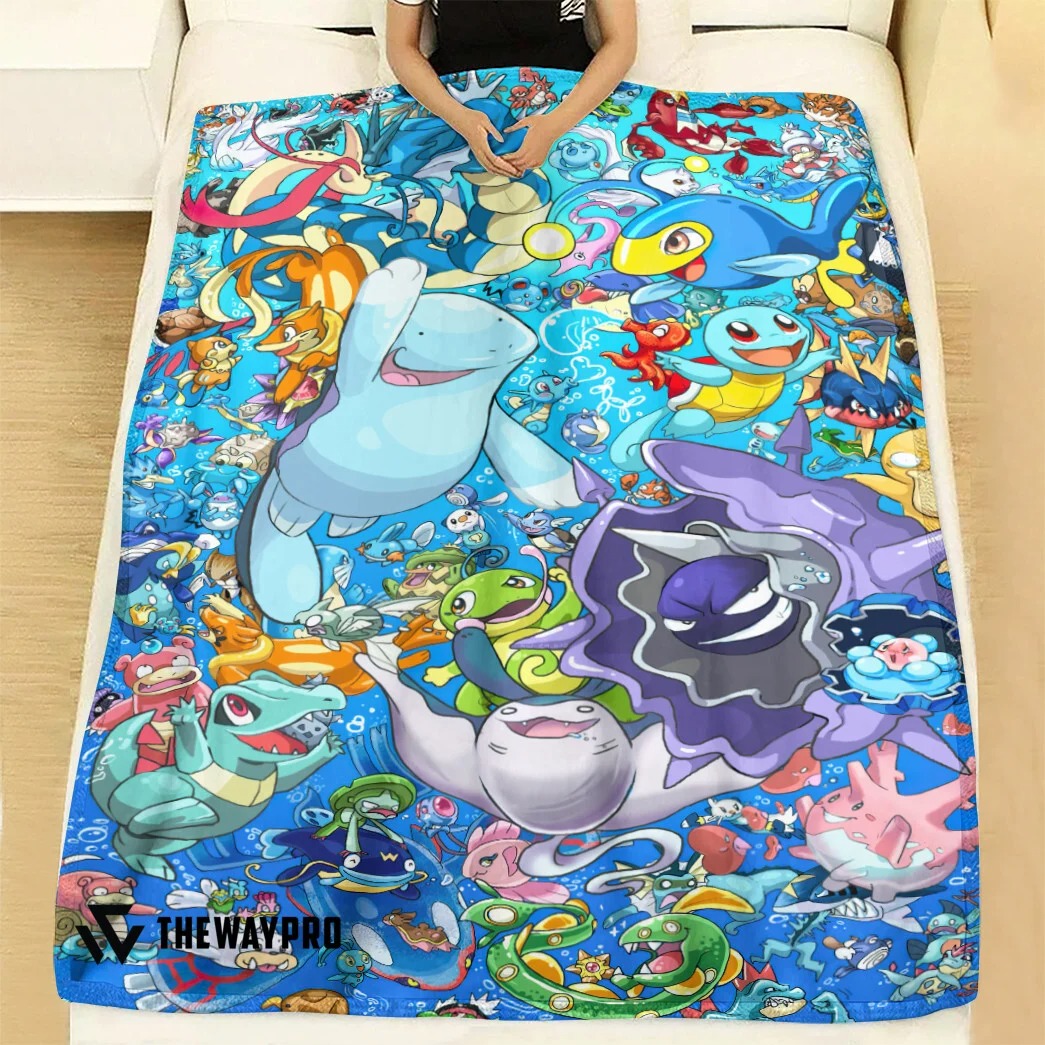 Anime Pokemon Poke Worlds Custom Soft Blanket Anime Pokemon Poke Worlds Custom Soft Blanket