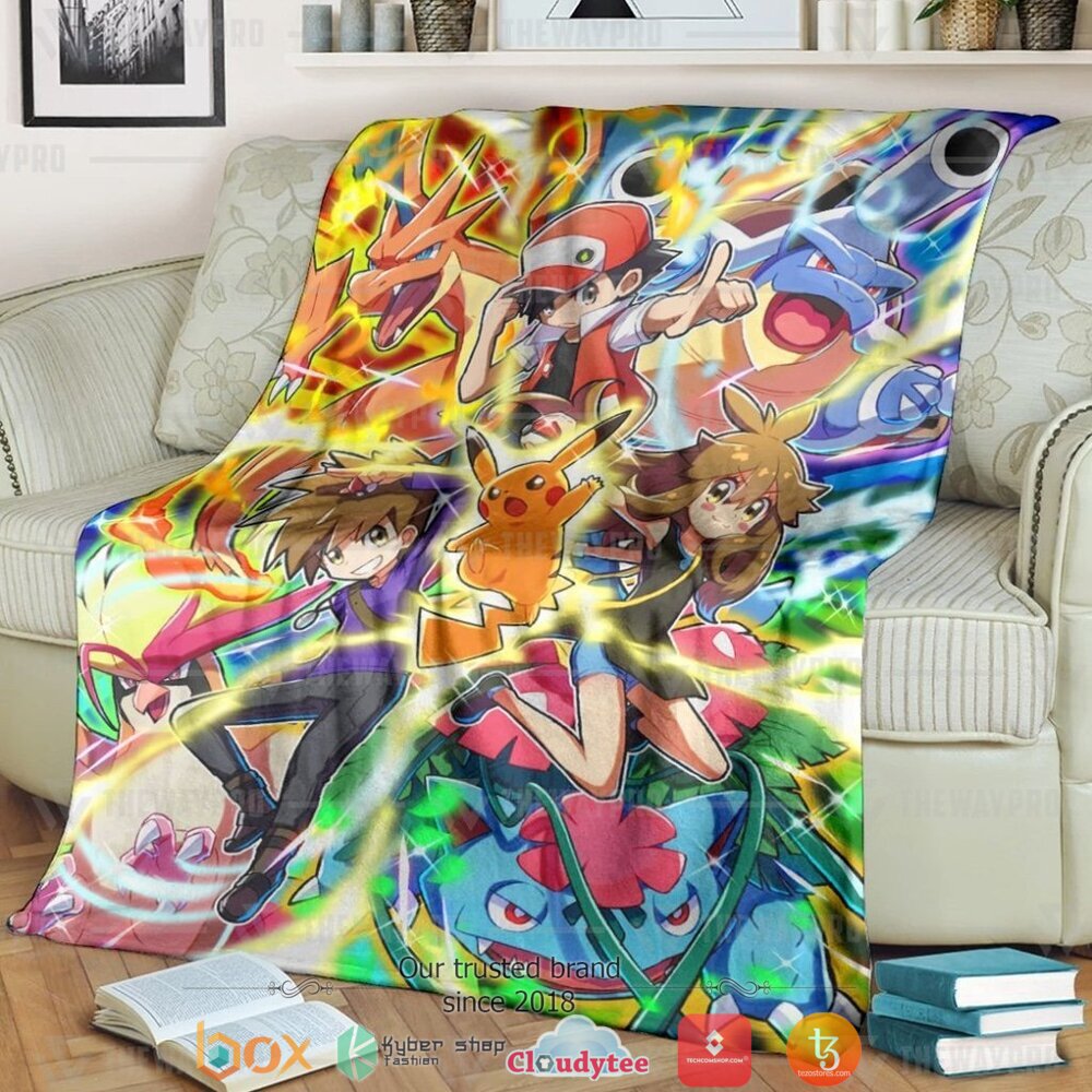 Anime Pokemon Pure Gen 1 Soft Blanket Anime Pokemon Pure Gen 1 Soft Blanket