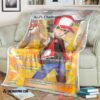 Anime Pokemon RedS Challenge Trainer Soft Blanket