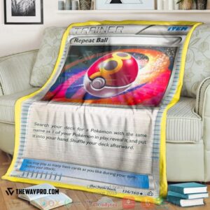 Anime Pokemon Repeat Ball Trainer Soft Blanket 3