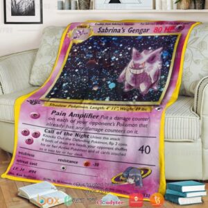 Anime Pokemon SabrinaS Gengar Soft Blanket