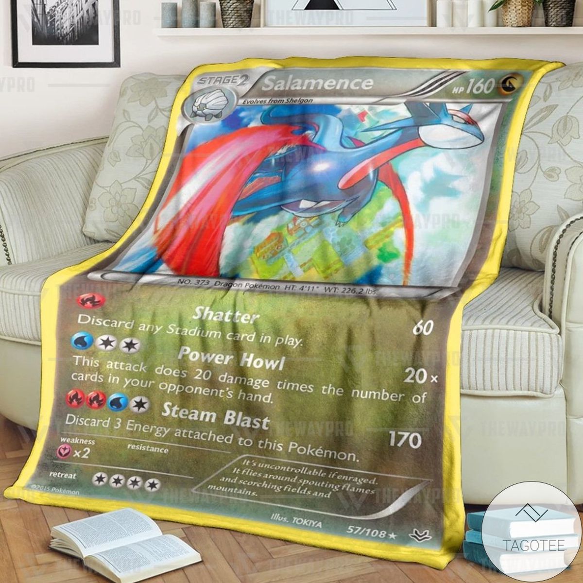 Anime Pokemon Salamence Custom Blanket Anime Pokemon Salamence Custom Blanket