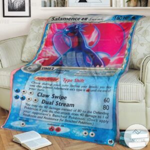 Anime Pokemon Salamence Ex Custom Blanket