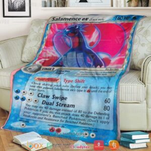 Anime Pokemon Salamence Ex Soft Blanket