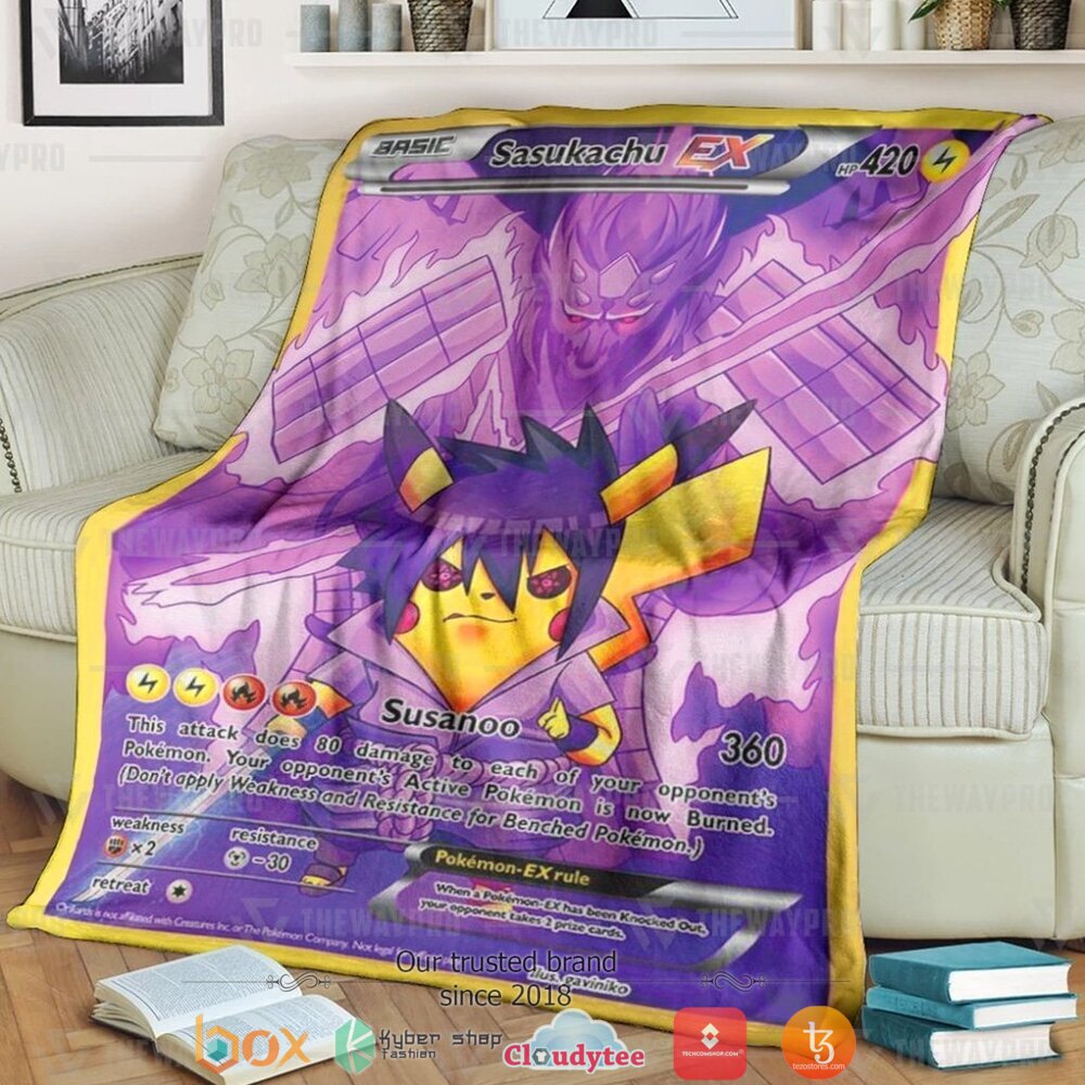 Anime Pokemon Sasukachu Soft Blanket Anime Pokemon Sasukachu Soft Blanket