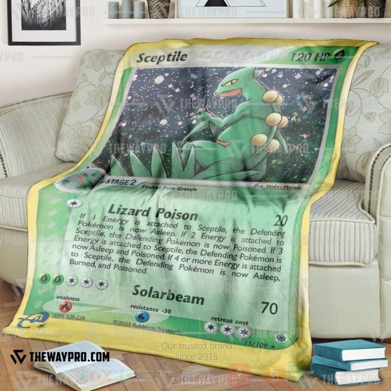 Anime Pokemon Sceptile Ruby And Sapphire Blanket Anime Pokemon Sceptile Ruby And Sapphire Blanket
