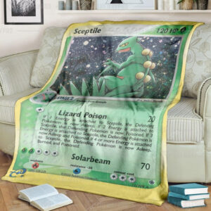Anime Pokemon Sceptile Ruby And Sapphire Soft Blanket