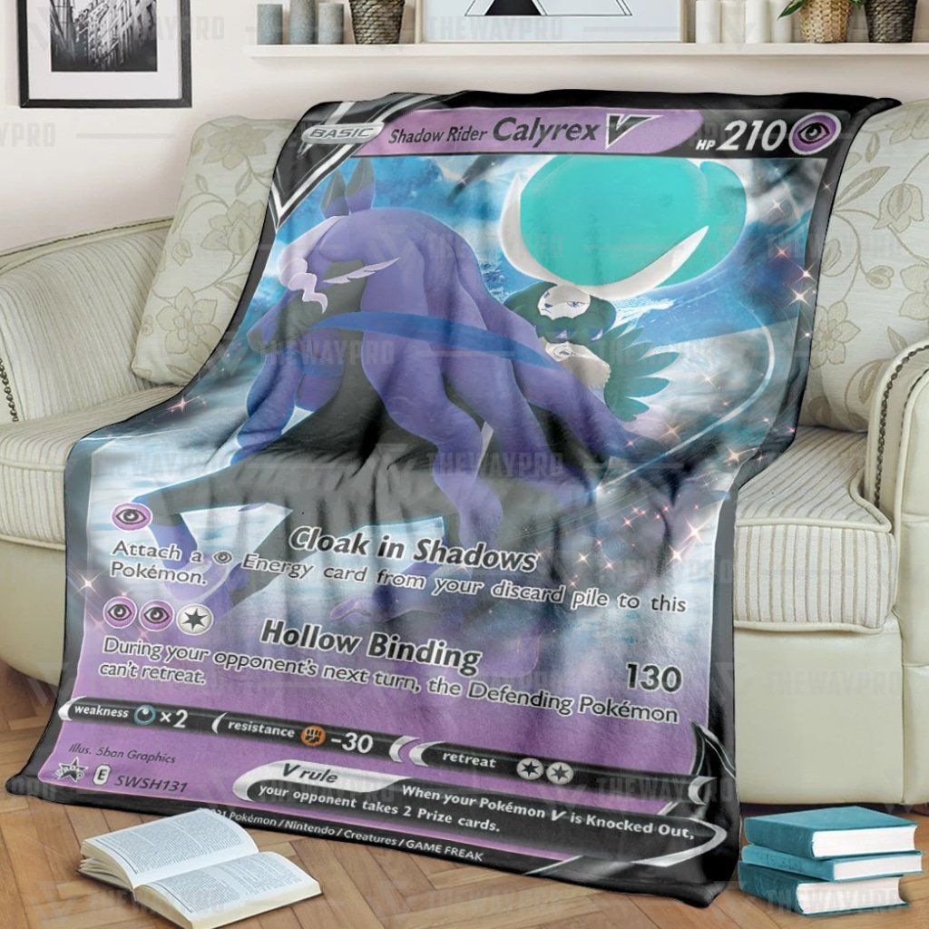 Anime Pokemon Shadow Rider Calyrex V Blanket Anime Pokemon Shadow Rider Calyrex V Blanket