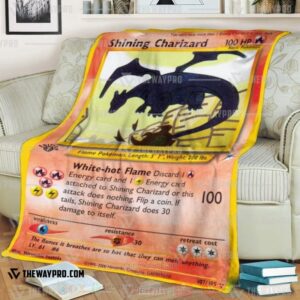 Anime Pokemon Shining Charizard Blanket