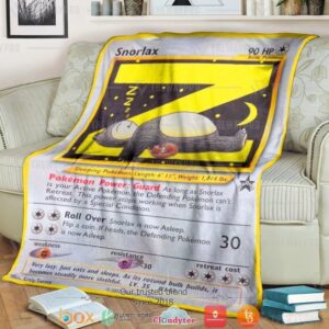 Anime Pokemon Snorlax Soft Blanket