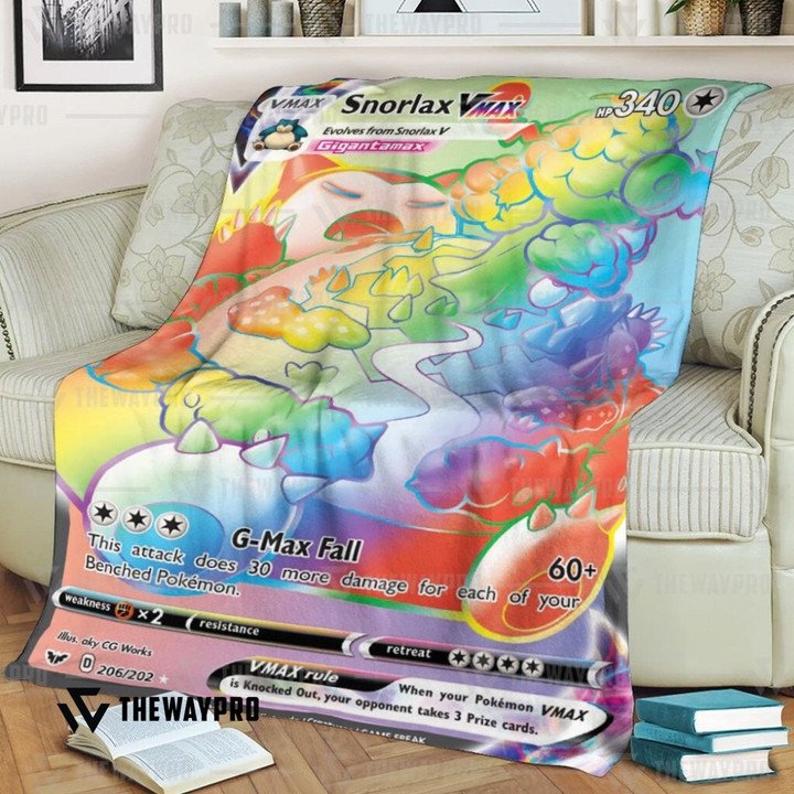 Anime Pokemon Snorlax Vmax Sword Shield Quilt Blanket Anime Pokemon Snorlax Vmax Sword Shield Quilt Blanket