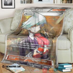 Anime Pokemon Steven Trainer Soft Blanket