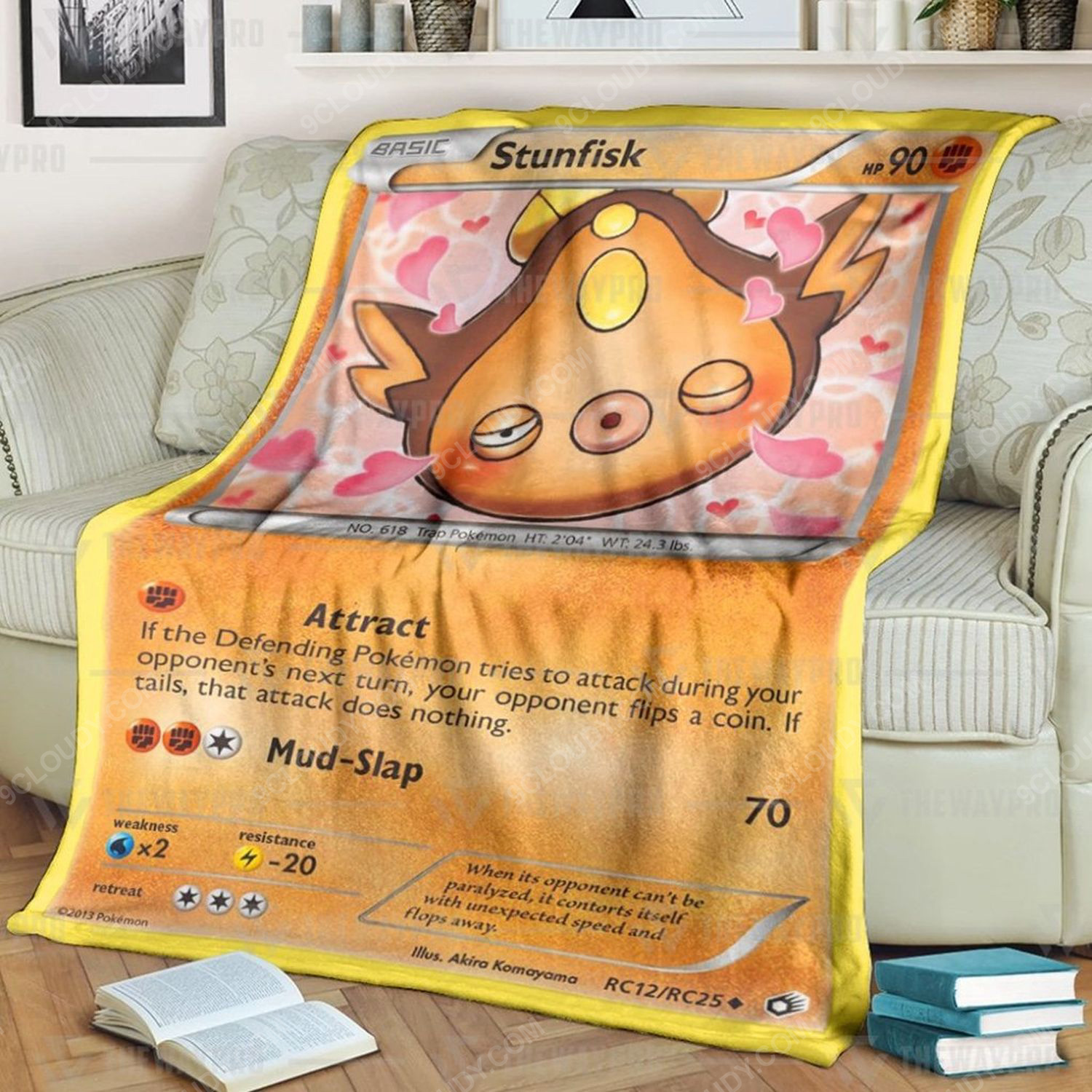 Anime Pokemon Stunfisk Legendary Treasures Soft Blanket Anime Pokemon Stunfisk Legendary Treasures Soft Blanket