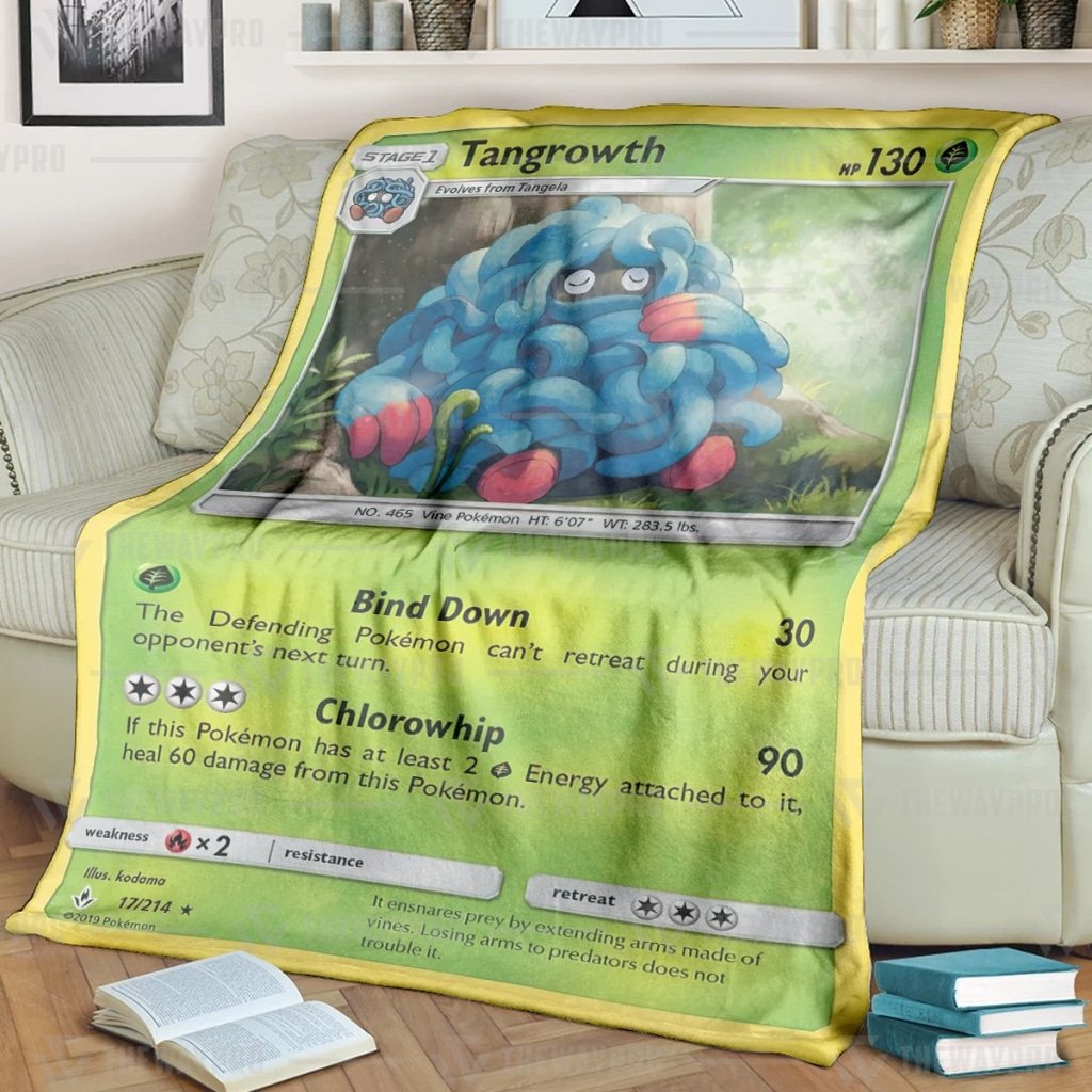 Anime Pokemon Tangrowth Blanket Anime Pokemon Tangrowth Blanket
