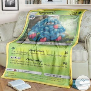 Anime Pokemon Tangrowth Custom Blanket