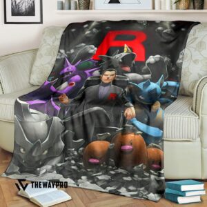 Anime Pokemon Team Rocket Leader Custom Soft Blanket
