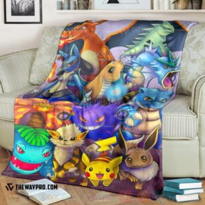Anime Pokemon The Poke Favourites Blanket